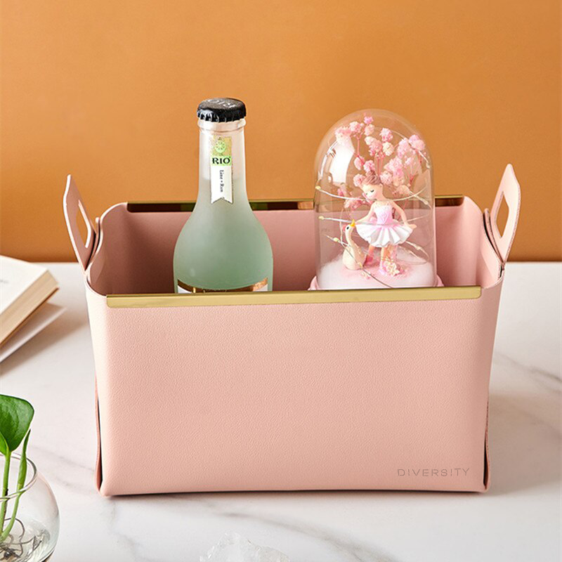 Faux Leather Nordic Storage Basket-DIVERSITY