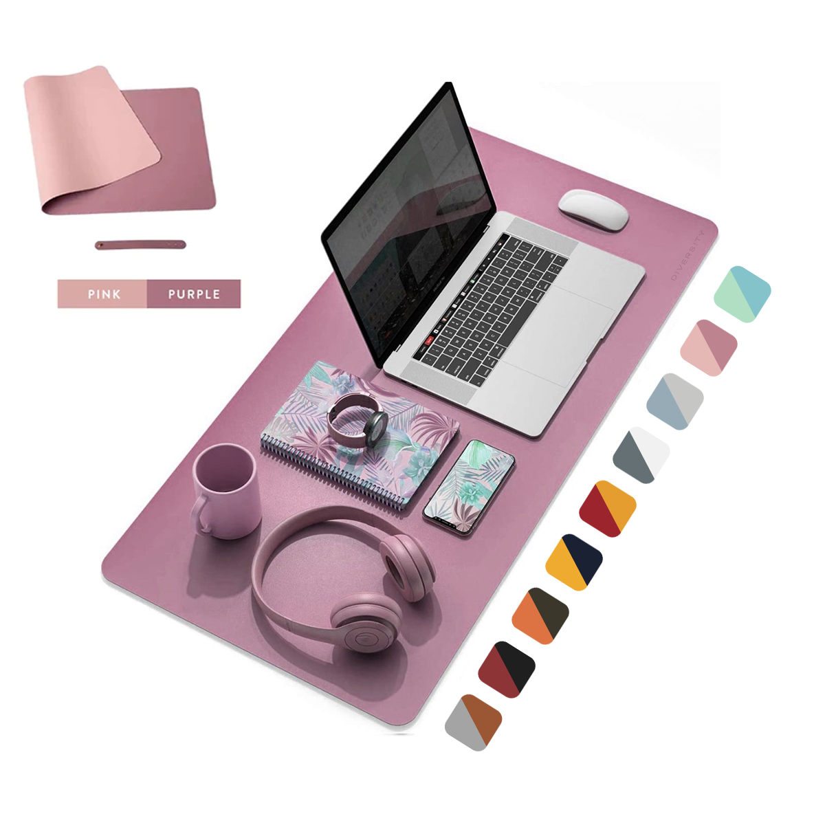 Double Sided Leather Desk Mat-DIVERSITY