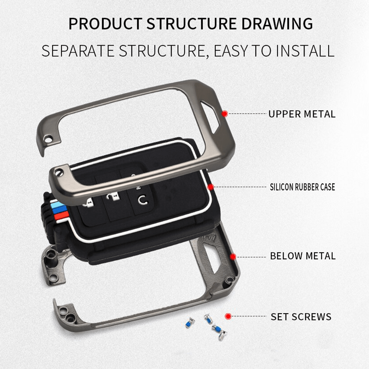 Premium Alloy Car Key Case - DIVERSITY