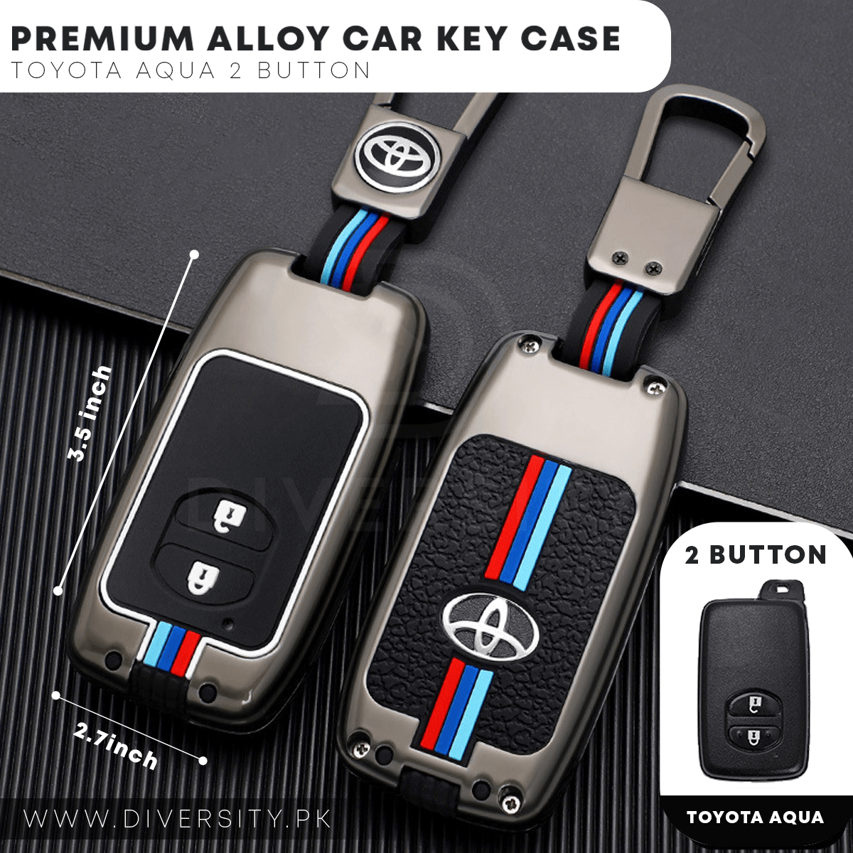 Premium Alloy Car Key Case - DIVERSITY