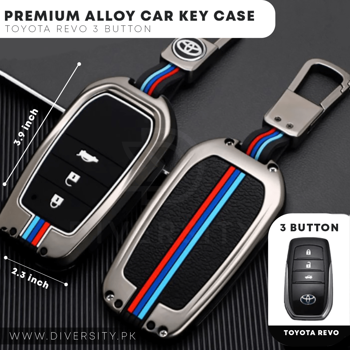 Premium Alloy Car Key Case - DIVERSITY