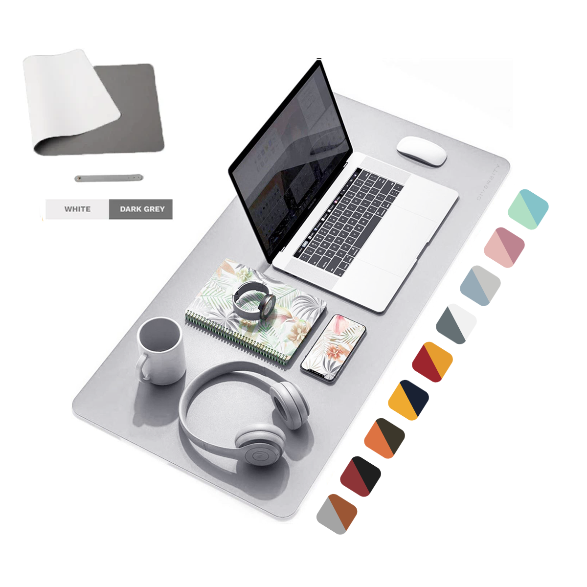 Double Sided Leather Desk Mat-DIVERSITY