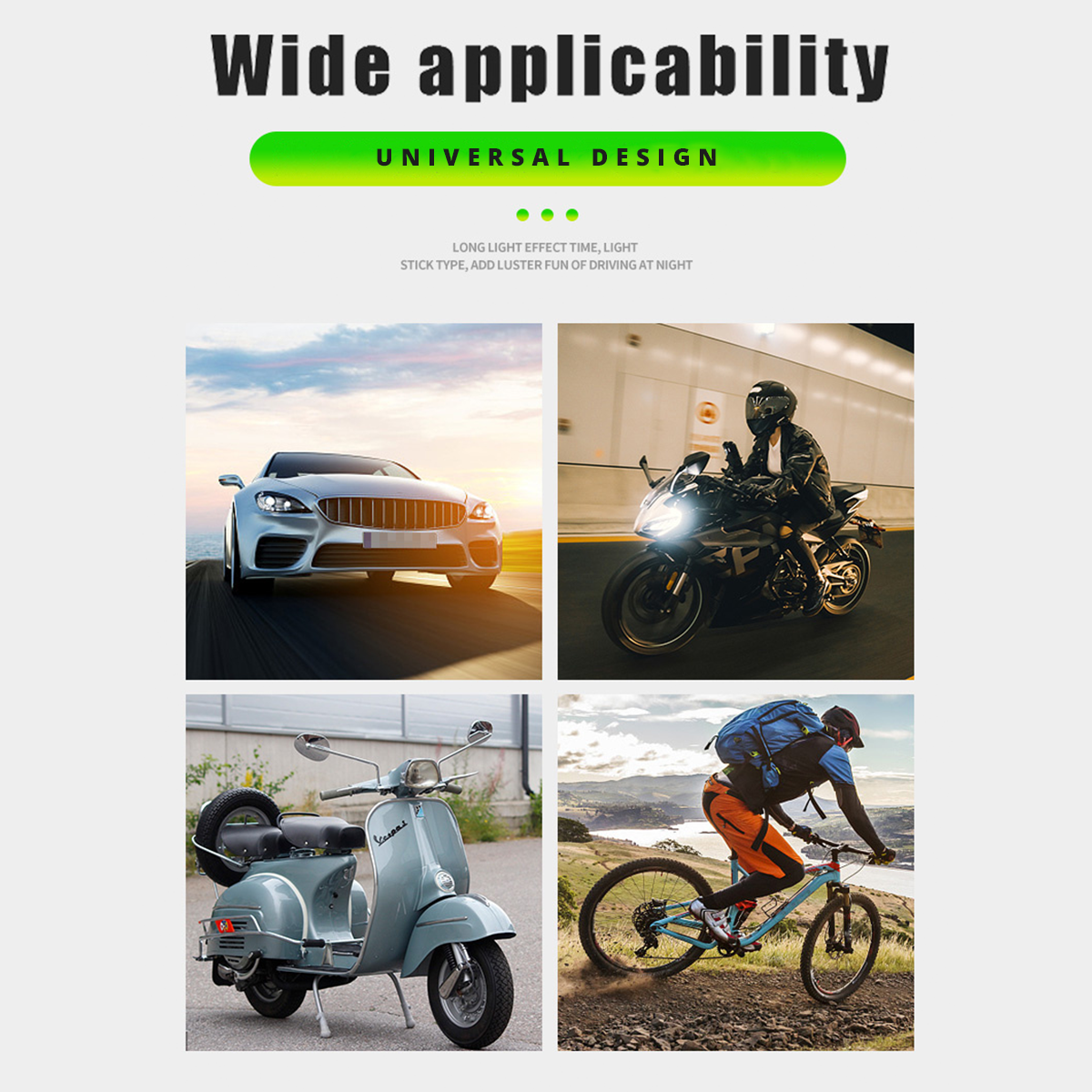 Reflective Rim Sticker & Luminous Valve Cap-DIVERSITY