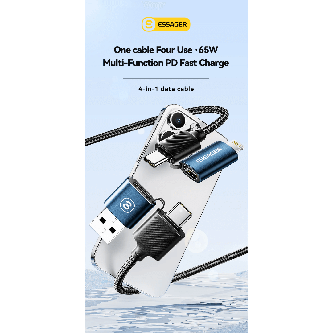 Essager 4-in-1 65W Convertible Cable