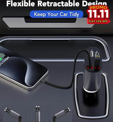 4 in 1 Retractable Car Phone Charger-DIVERSITY