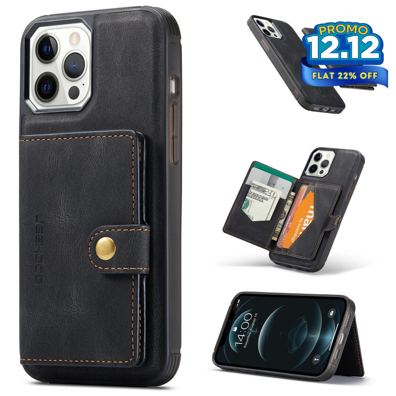 Faux Leather Phone Case With Magnetic Wallet-DIVERSITY