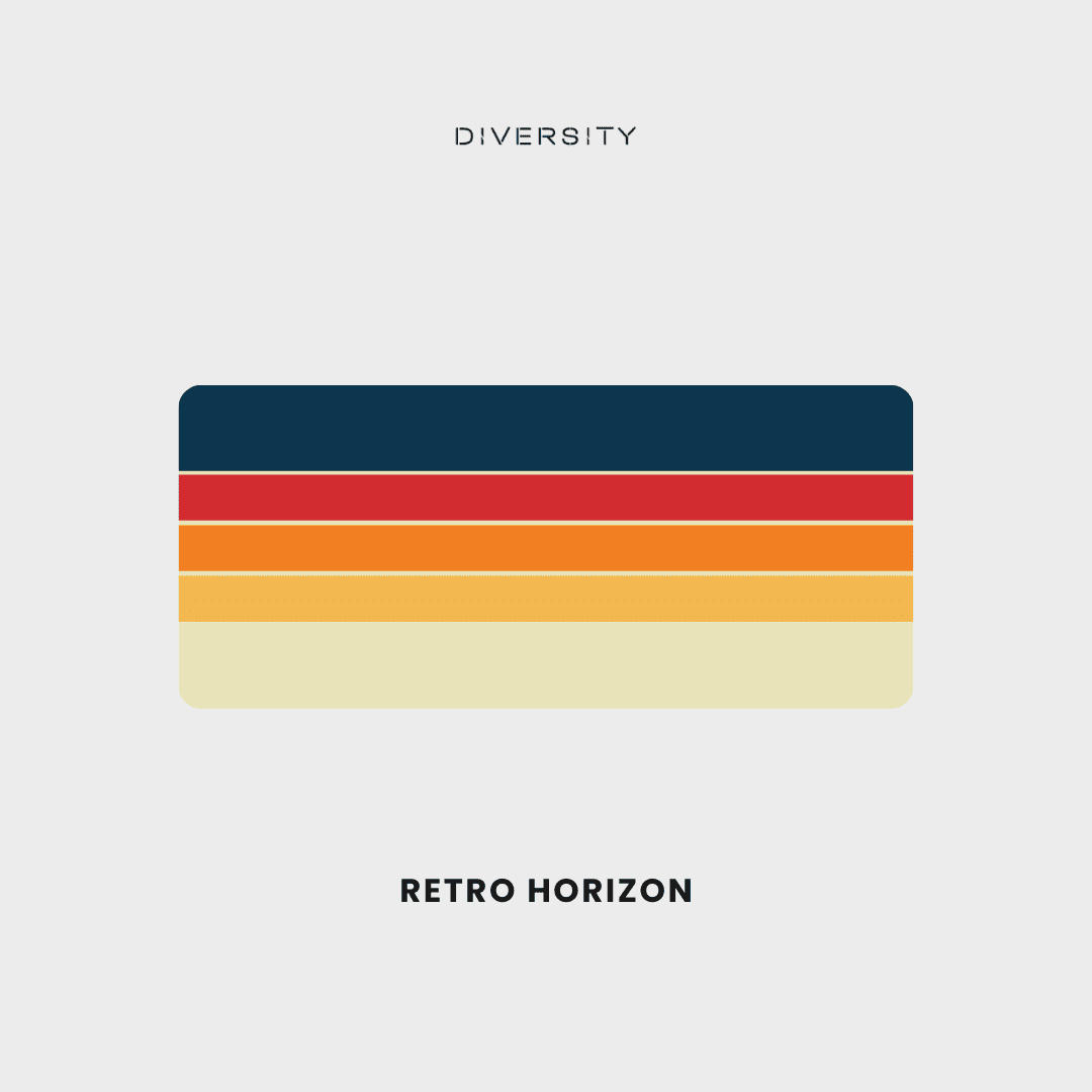 Printed Leather Desk Mat - Retro Horizon