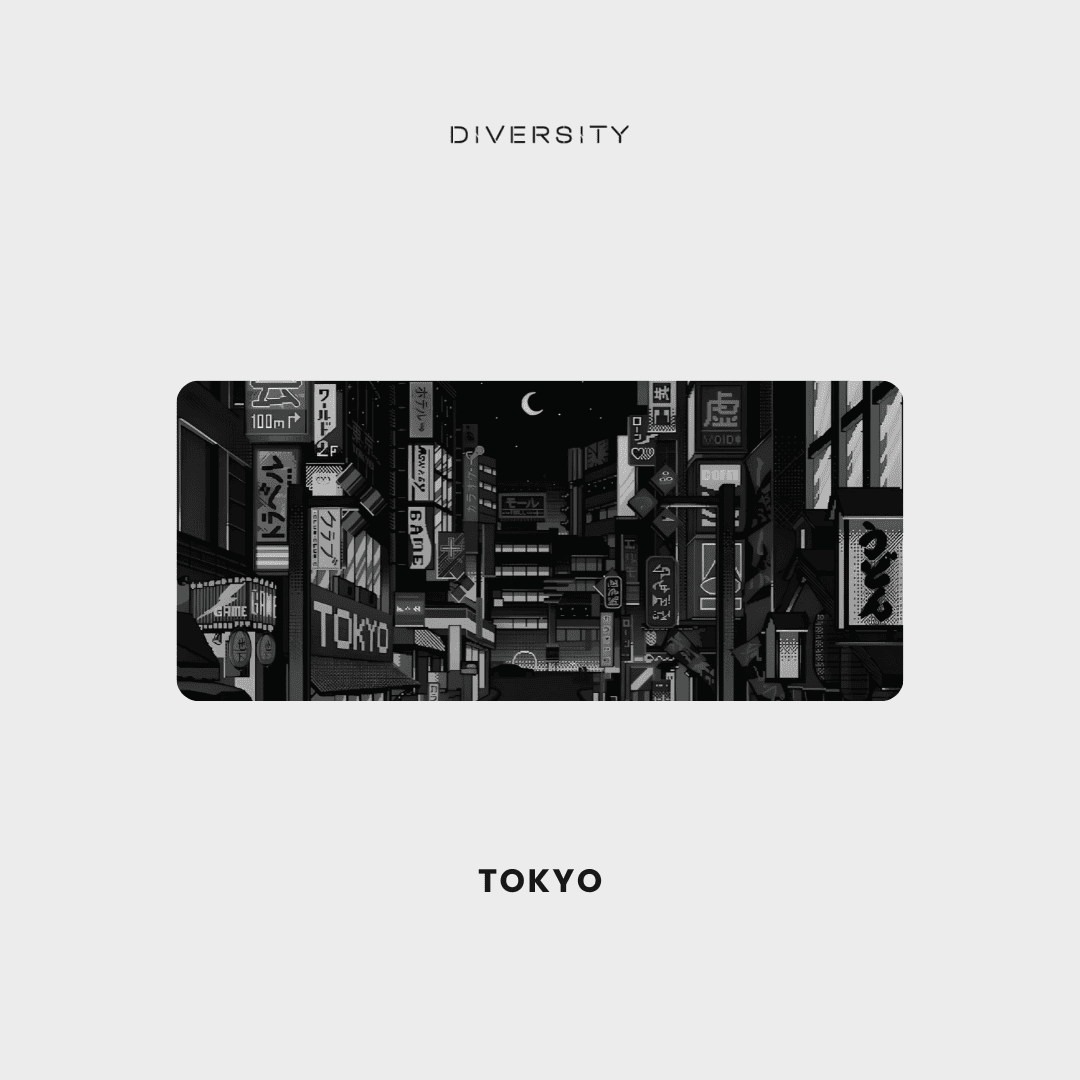 Printed Leather Desk Mat - Tokyo