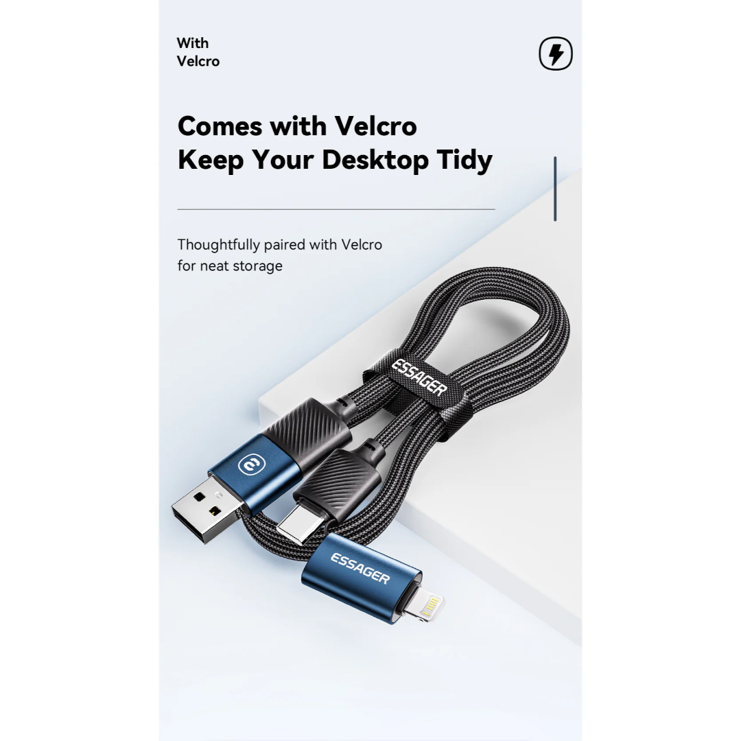 Essager 4-in-1 65W Convertible Cable