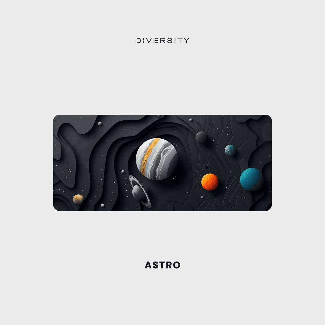 Printed Leather Desk Mat - Astro