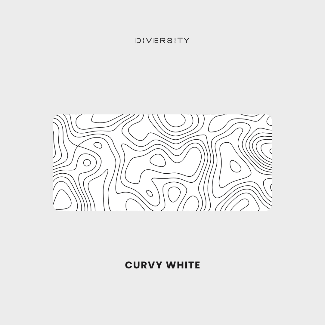 Printed Leather Desk Mat - Curvy