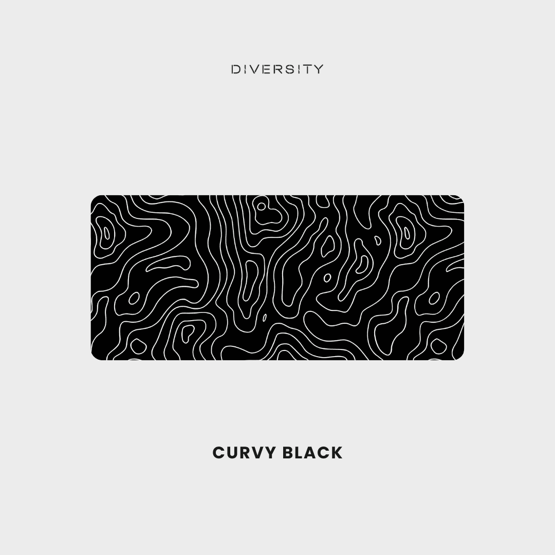 Printed Leather Desk Mat - Curvy