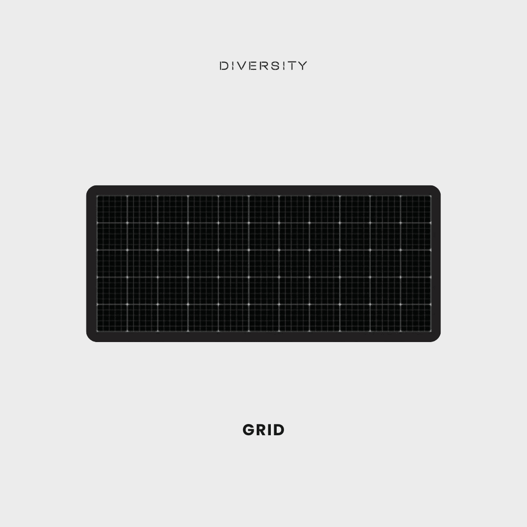 Printed Leather Desk Mat - Grid