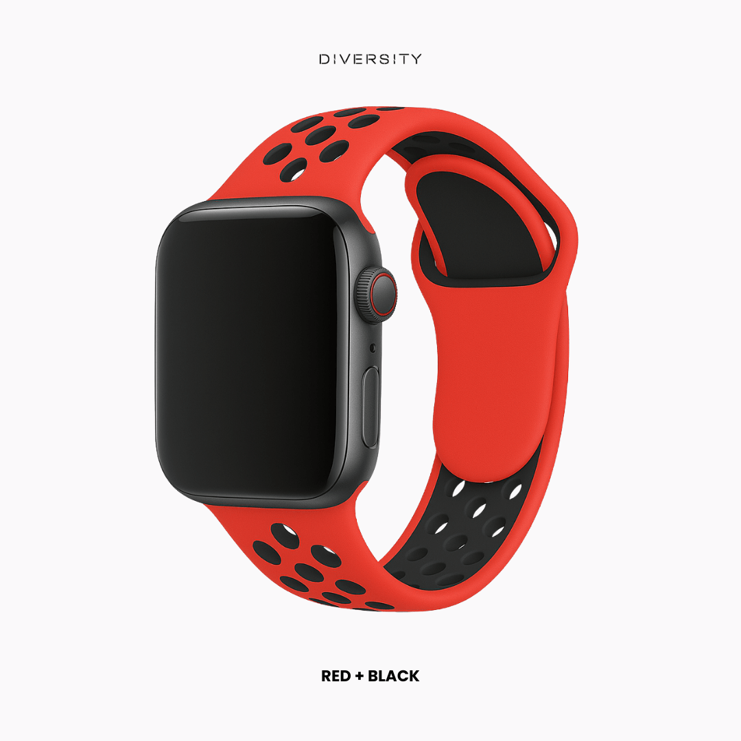 AirLoop Band For Apple Watch - Red + Black