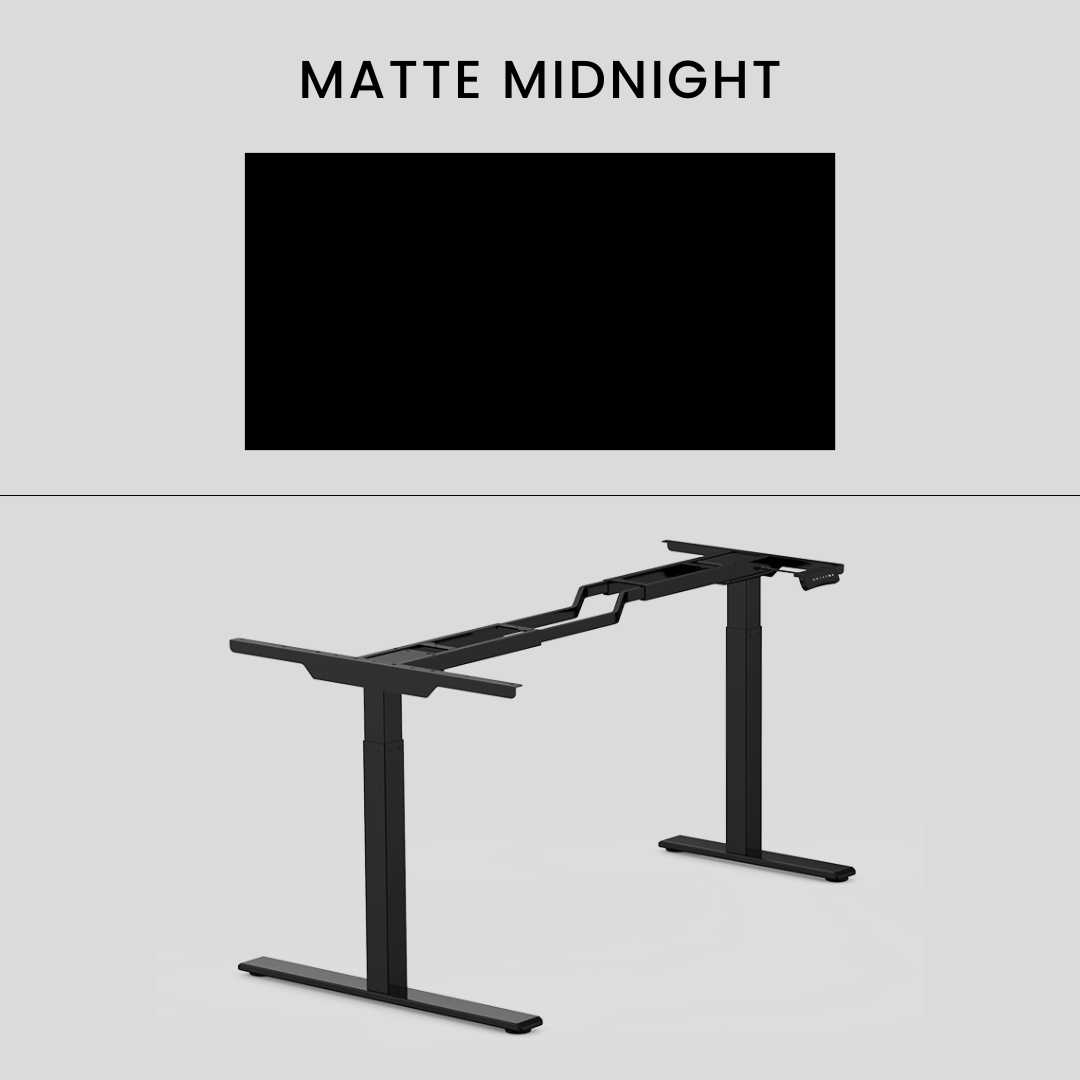 FlexiSpot E1L - Dual Motor L‑Shaped Standing Desk With Black Frame