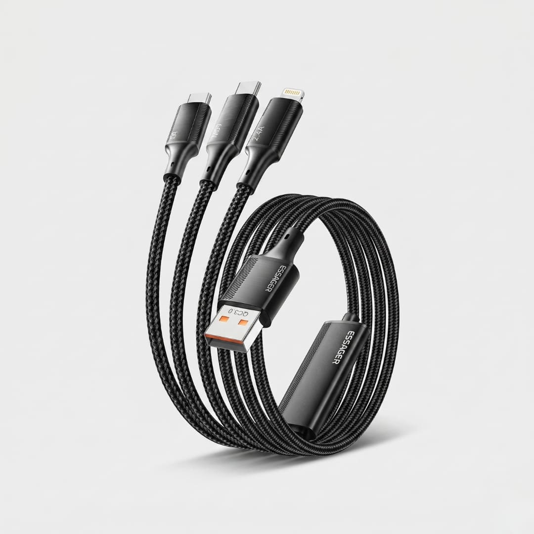 ESSAGER 3 in 1 100W Quick Charging Cable