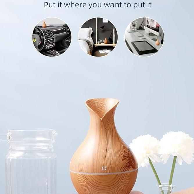 Portable Bamboo Aroma Humidifier