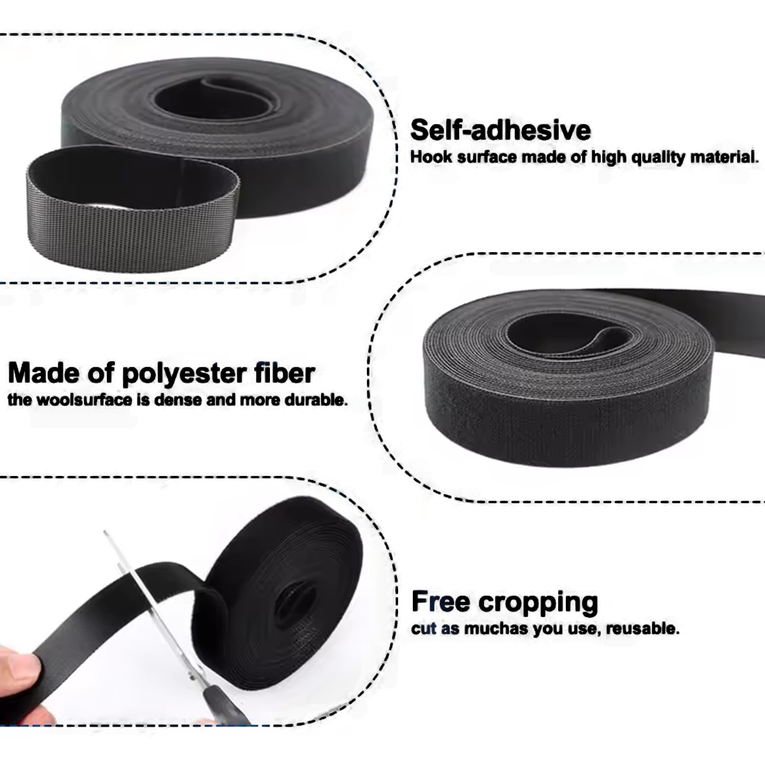 Reusable Neoprene Velcro Cable Tie Roll