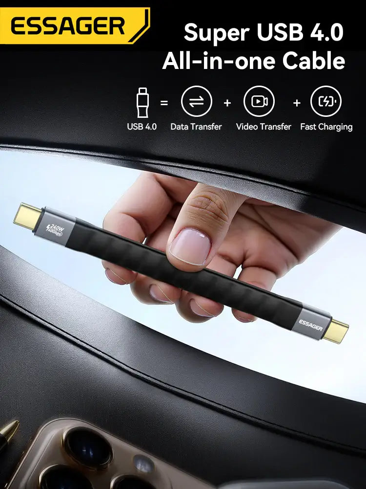 Essager 240W USB 4 Data Cable (Type C to C)