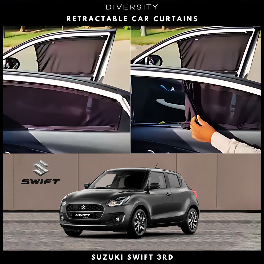 Custom Fit Curtains Car Sunshades Suzuki Swift 3rd Gen (2022 - 2024)