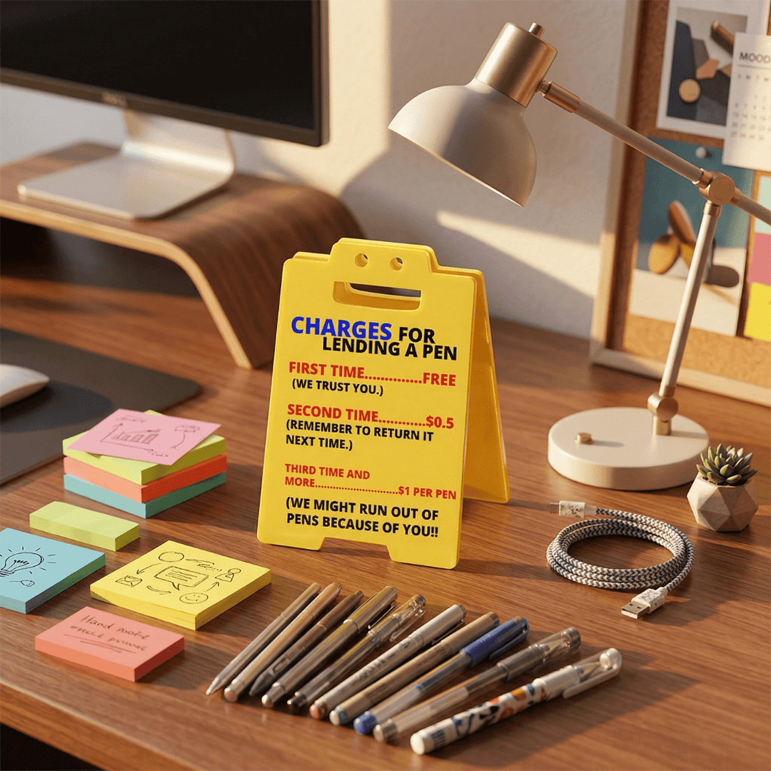 Funny Caution Desk Signs