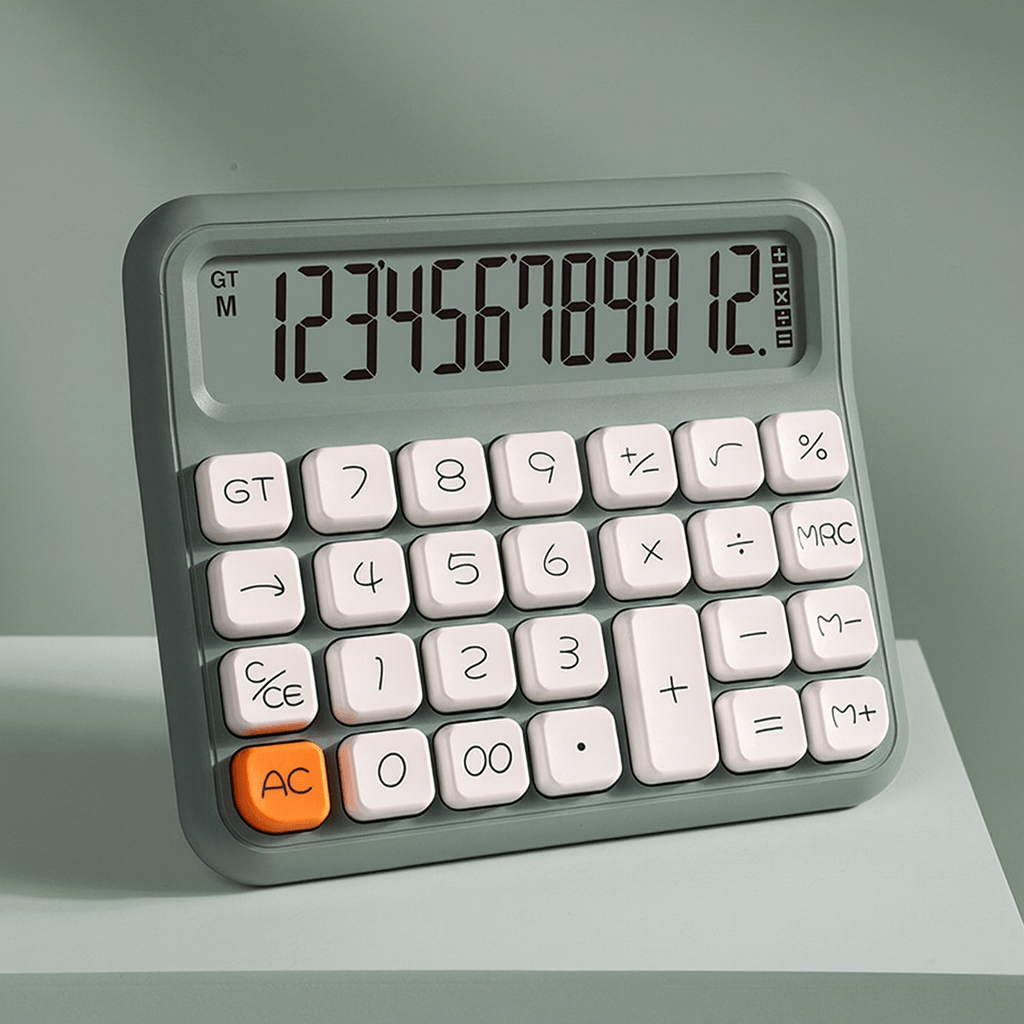 12-Digit Retro Desk Calculator