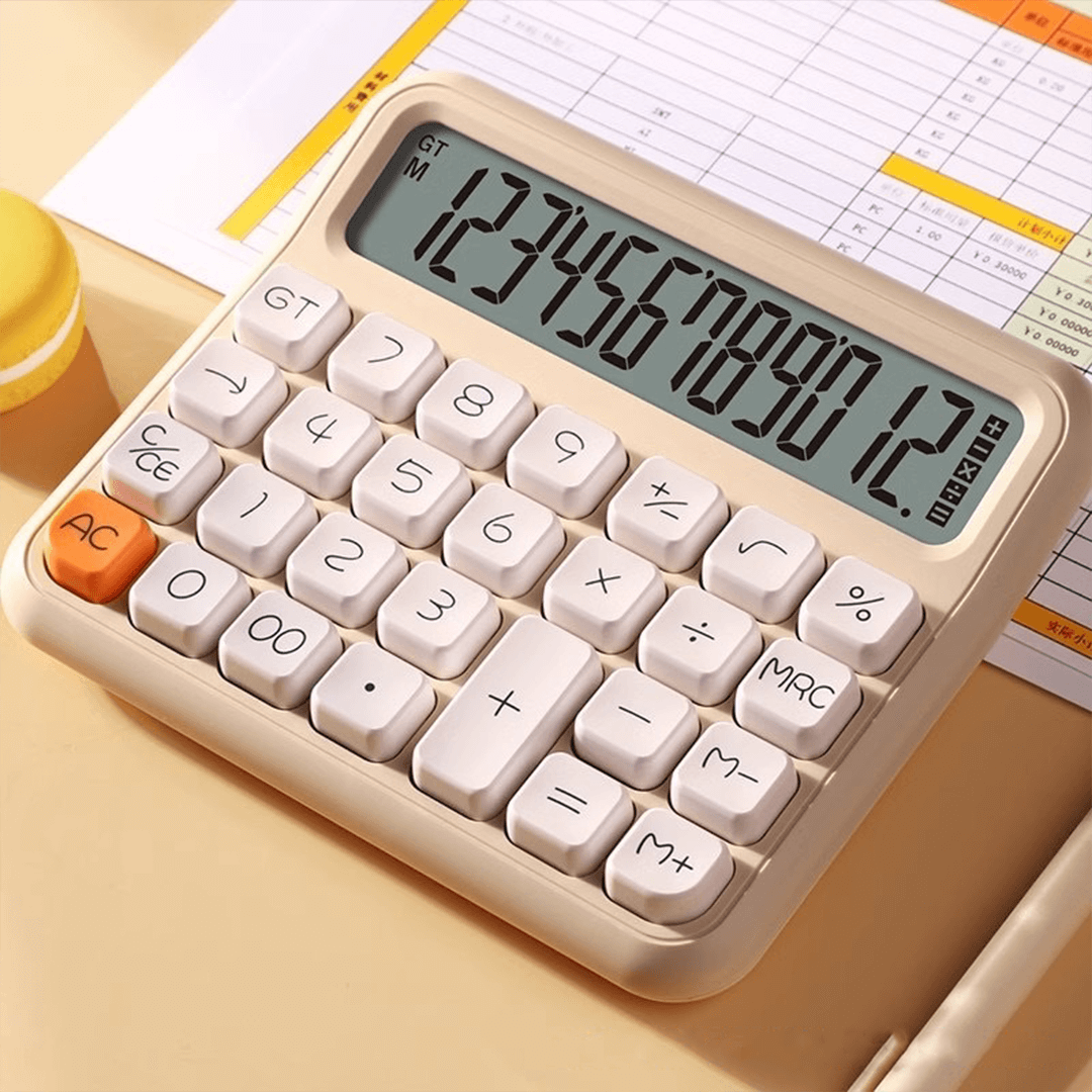 12-Digit Retro Desk Calculator