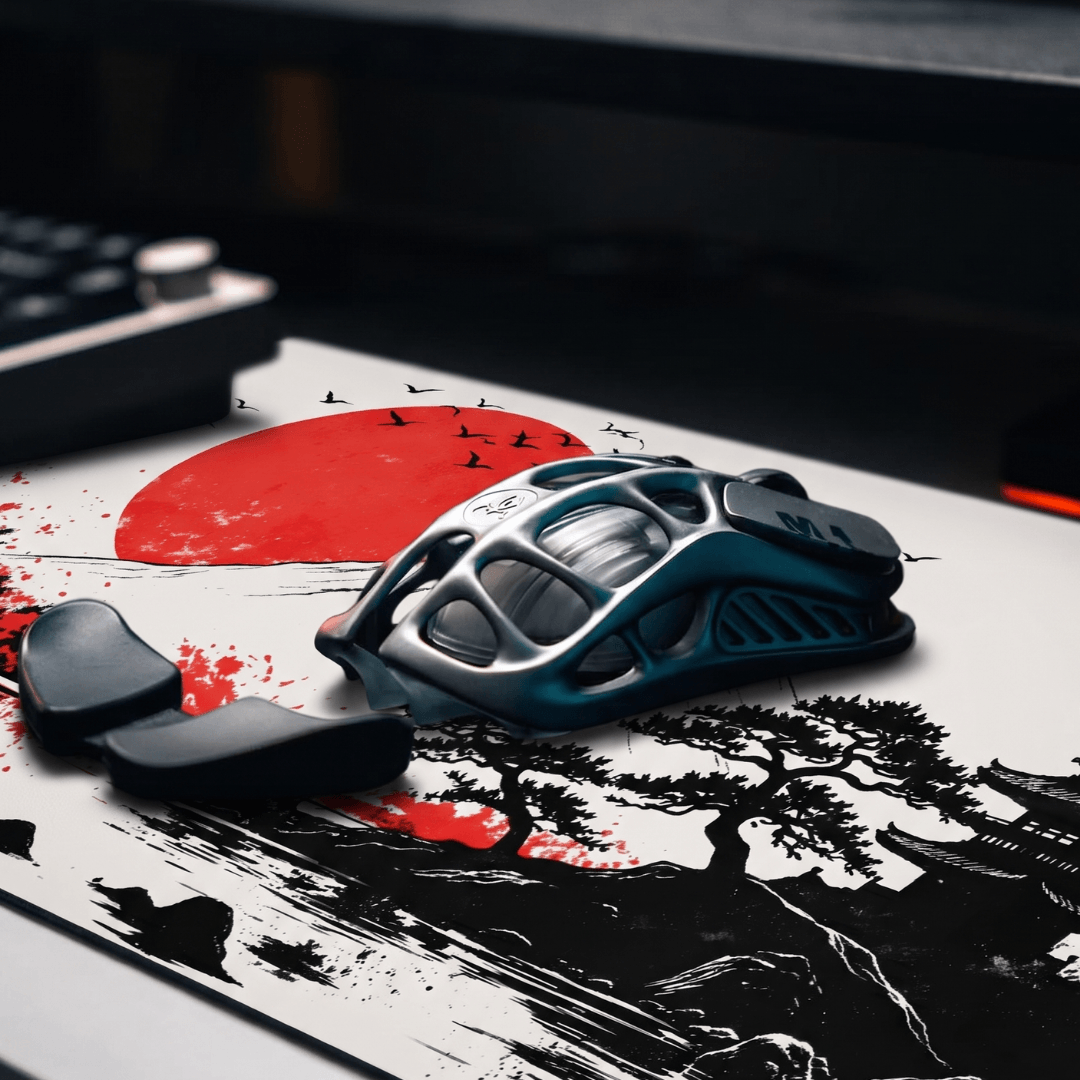 Printed Leather Desk Mat - Japanese Landscape