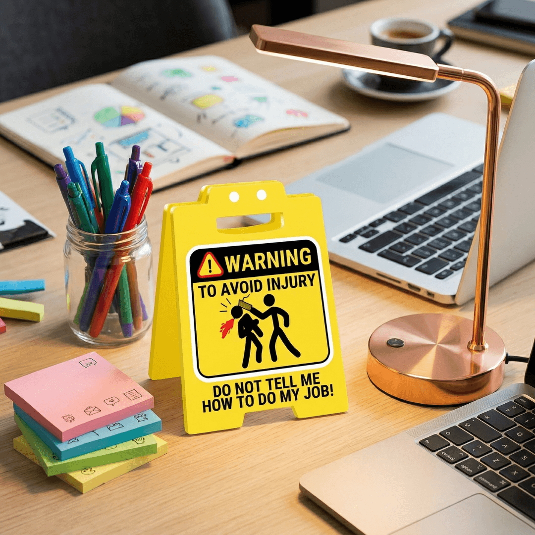 Funny Caution Desk Signs