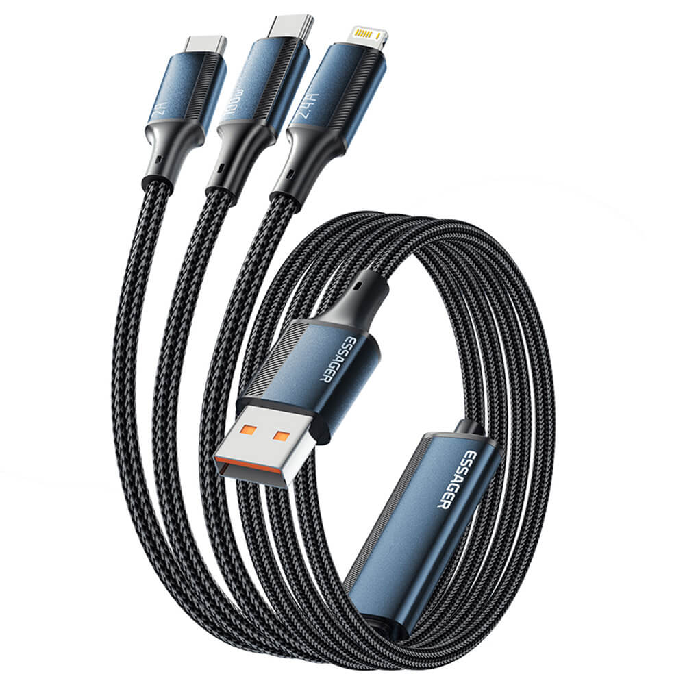 ESSAGER 3 in 1 100W Quick Charging Cable