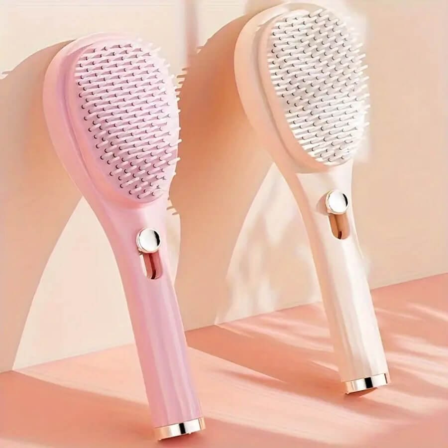 Retractable Self Cleaning Hair Brush