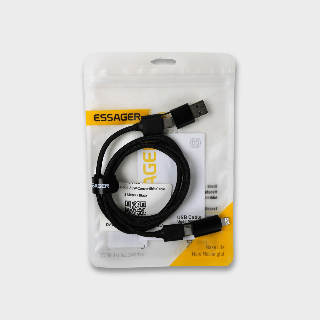 Essager 4-in-1 65W Convertible Cable