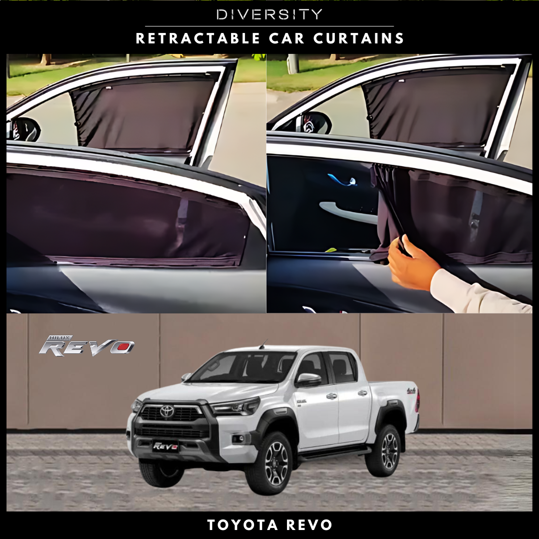 Custom Fit Curtains Car Sunshades Toyota Hilux Revo 8th Gen (2016 - 2024)