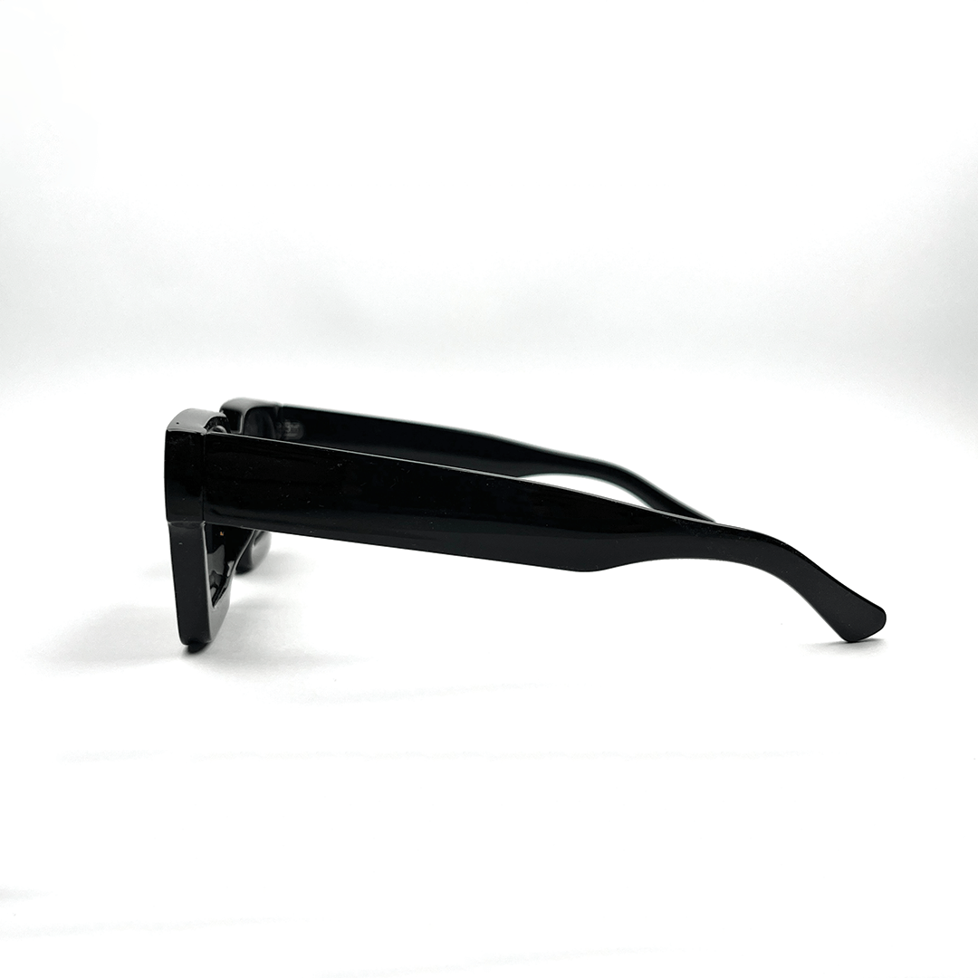 Urban Edge Rectangular Sunglasses - Black