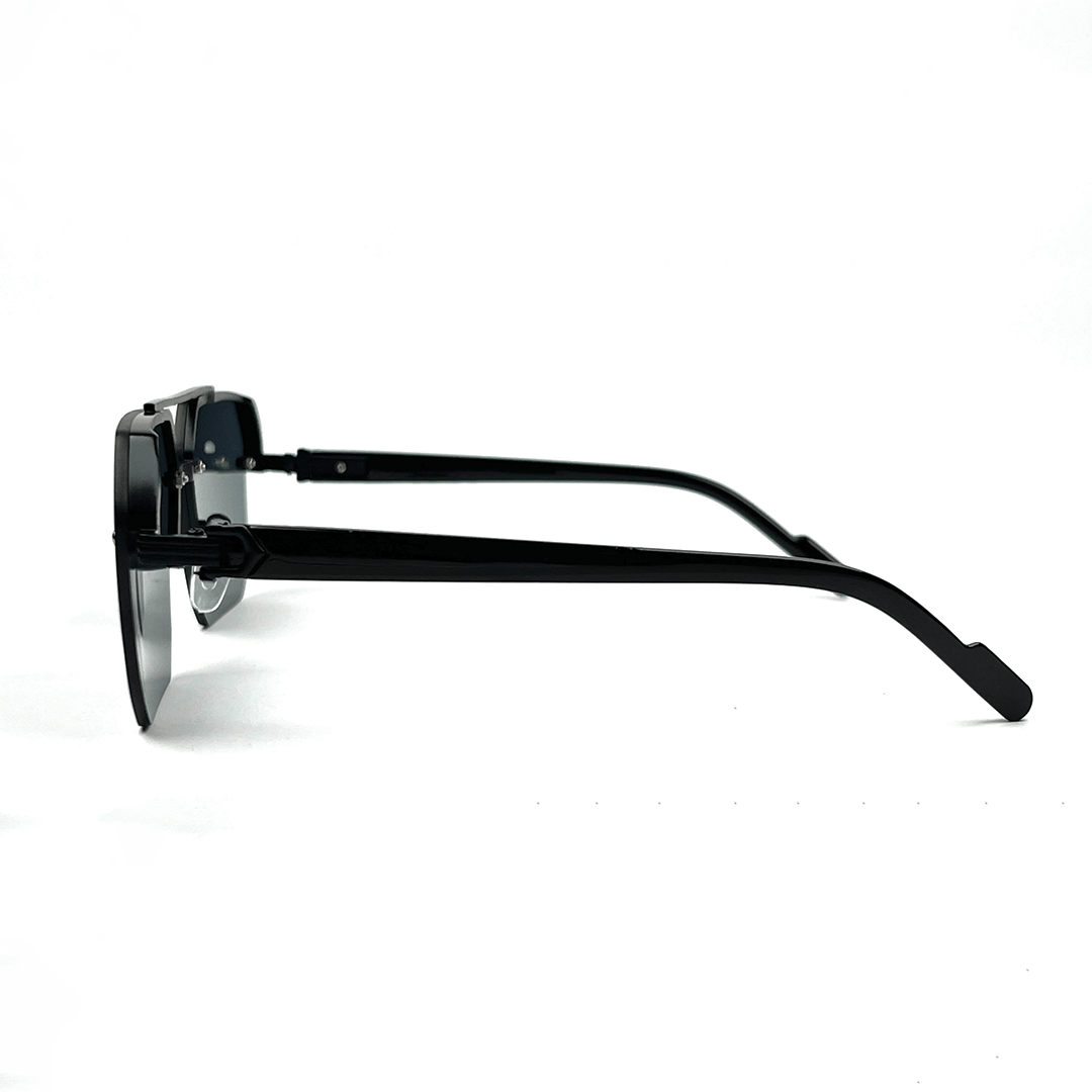 Octagon Rimless Sunglasses - Black