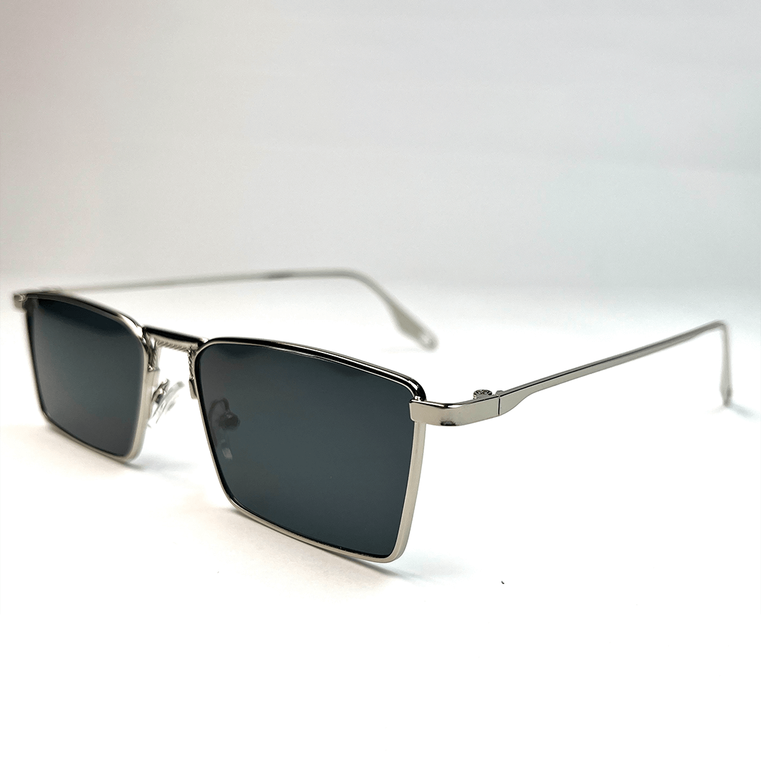 NEXUS Rectangular Sunglasses - Silver Black