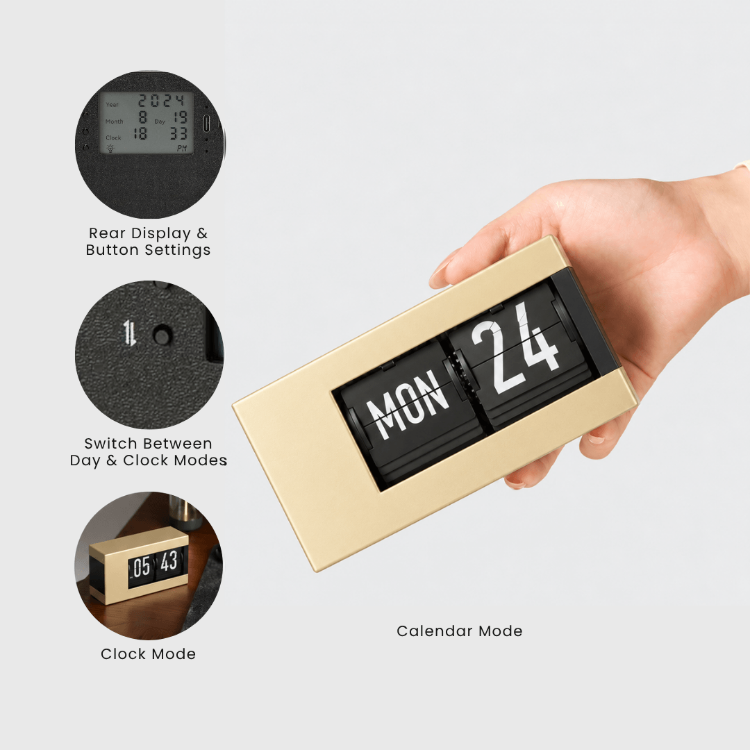#Color_Light Brown - Clock & Calendar