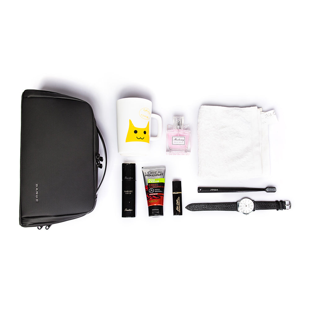 BANGE Multi-Purpose Travel Pouch Bag - Black