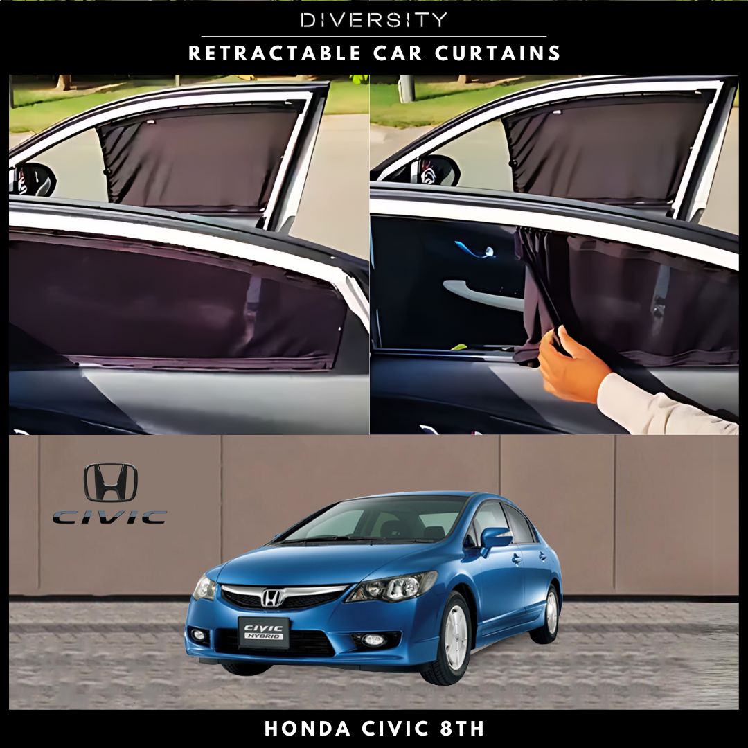 Custom Fit Curtains Car Sunshades Honda Civic 8th Gen (Reborn) (2008 - 2012)