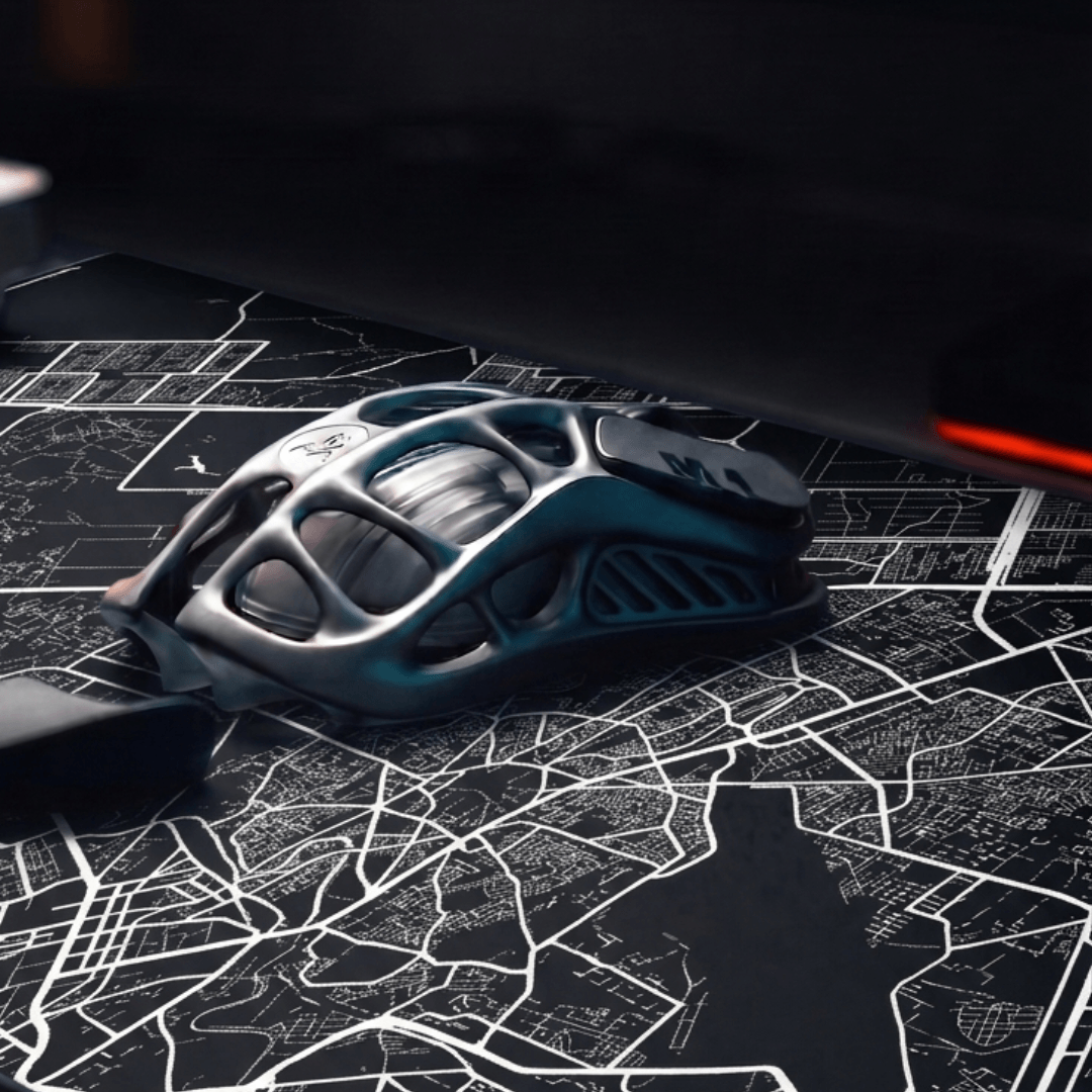 Printed Leather Desk Mat - City Maps