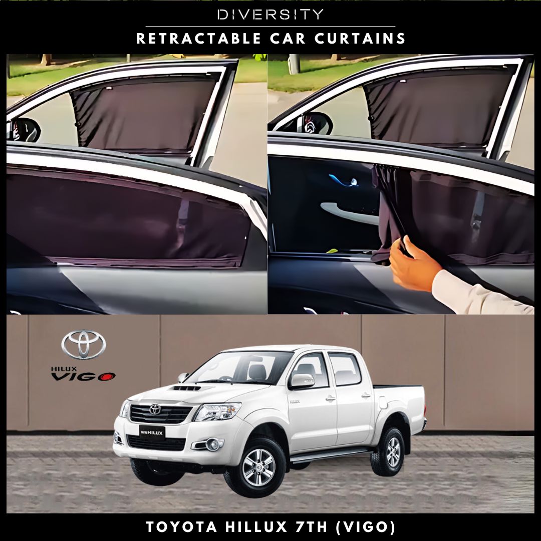 Custom Fit Curtains Car Sunshades Toyota Hilux 7th Gen (Vigo) (2005 - 2015)