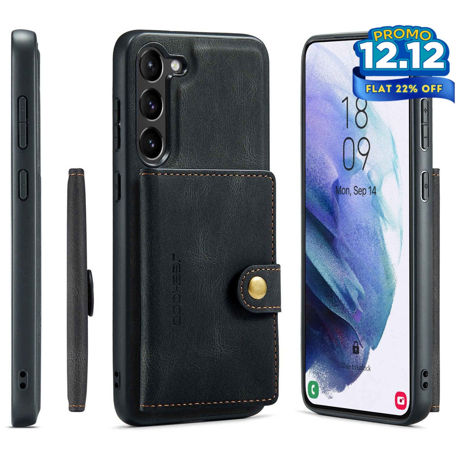 Faux Leather Phone Case With Magnetic Wallet-DIVERSITY