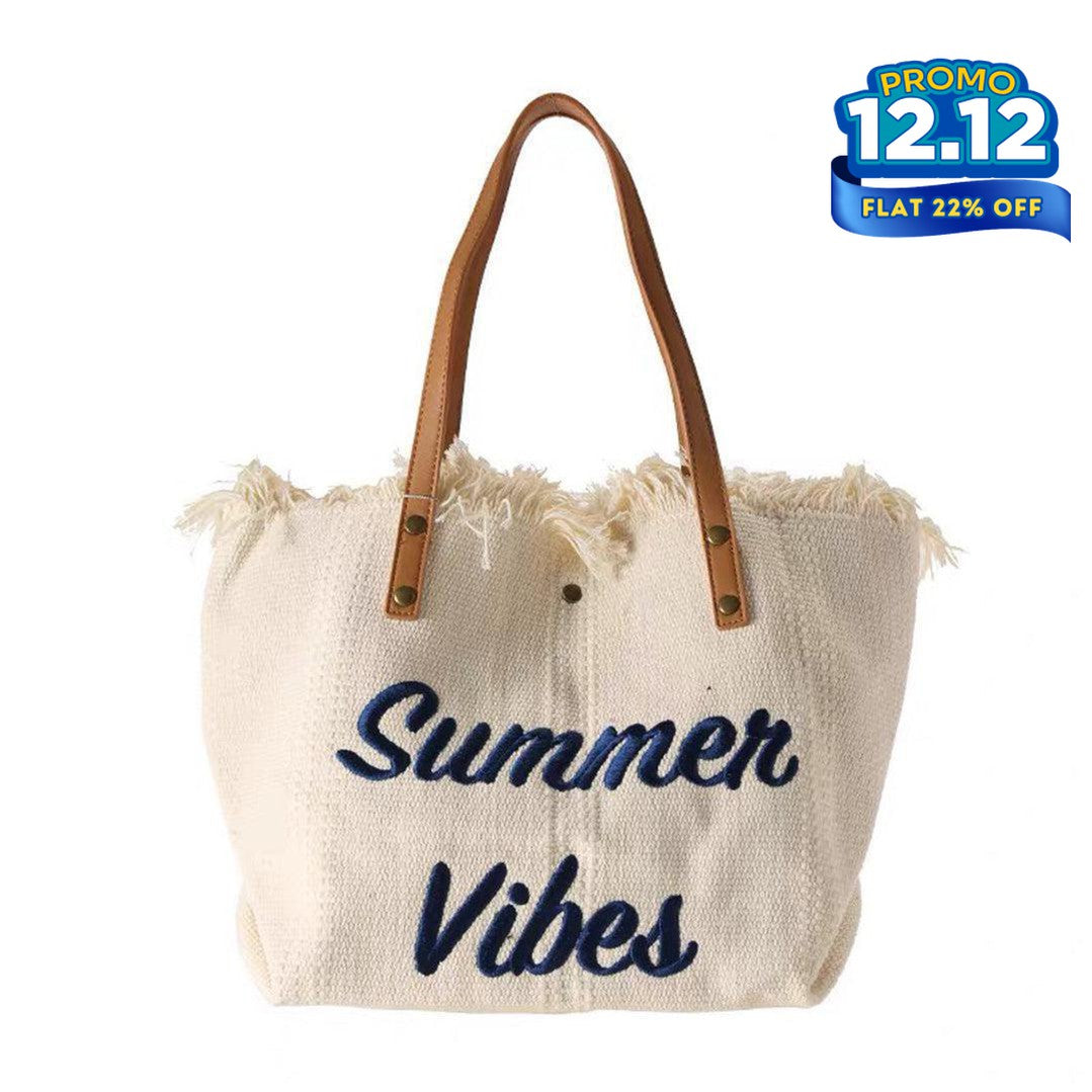 Summer Vibes Canvas Handbag-DIVERSITY