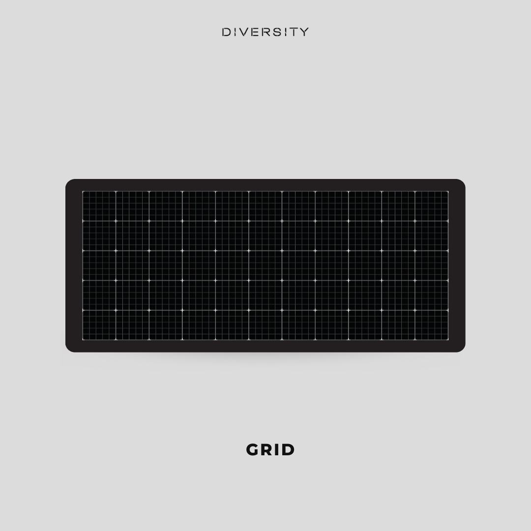 Printed Leather Desk Mat - Grid