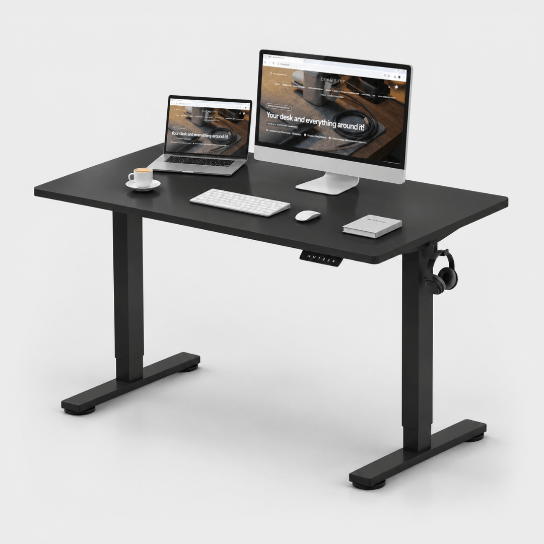 Flexispot EN1 - Single Motor Standing Desk With Black Top