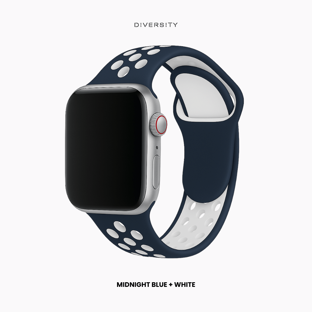 AirLoop Band For Apple Watch - Midnight Blue + White