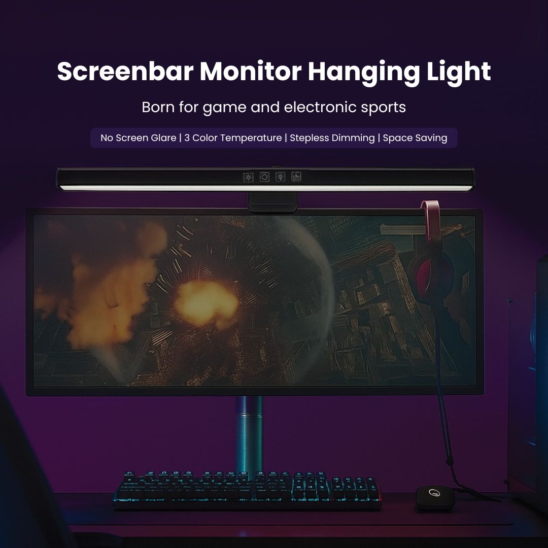 Monitor Light Bar with RGB Back Light