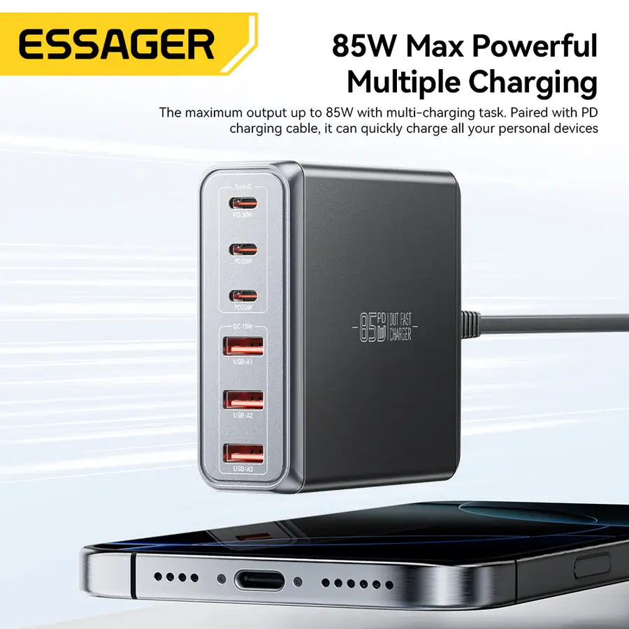Essager 85W Desktop Charging Station (3C & 3A)