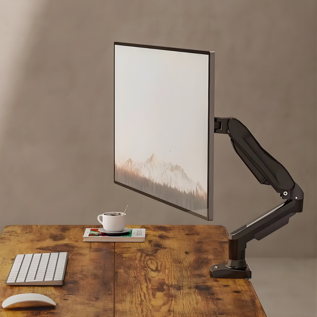 HUANUO Single Monitor Mount for 13 to 32 Inch Screens - Black