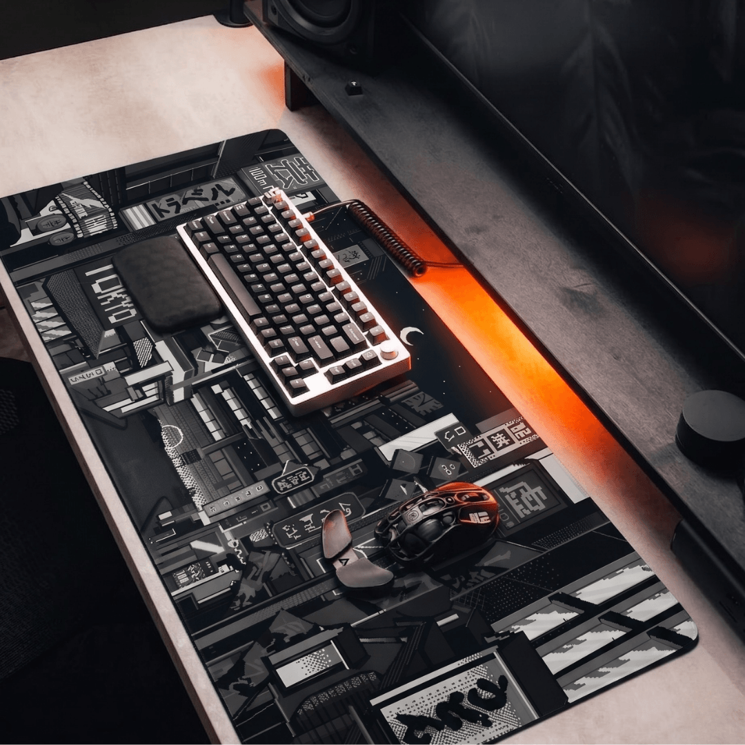 Printed Leather Desk Mat - Tokyo
